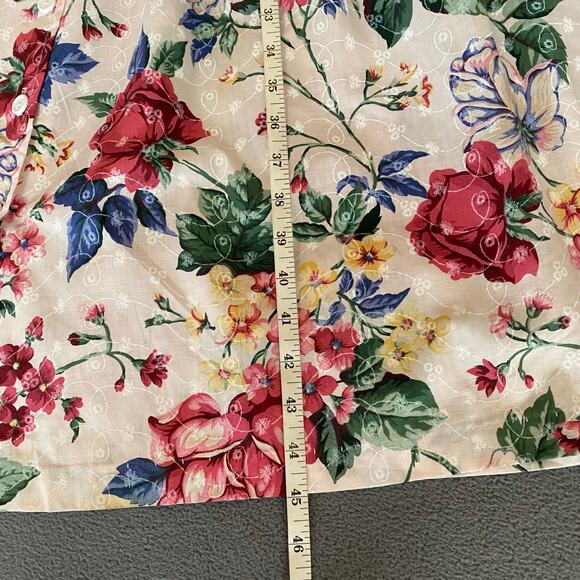 Vtg 80s 90s NOS Brights Creek Cottage Garden Midi Dress Romantic Boho 14? Floral - Picture 12 of 16